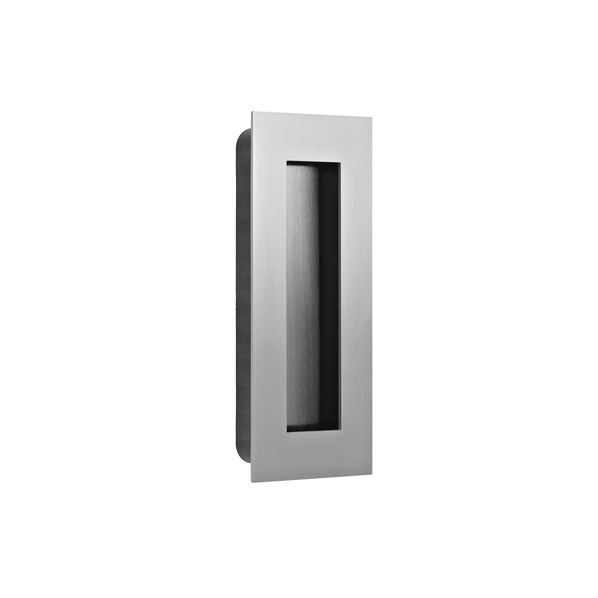 MED - Cazoleta rectangular para encastrar en puerta corredera tornillos ocultos