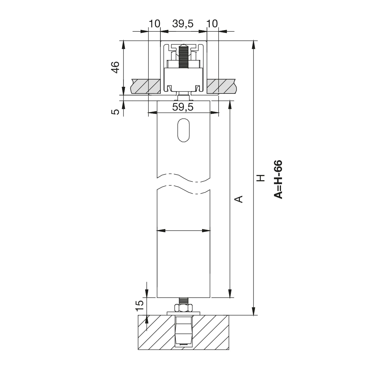 STAR FOLD XL - Jgo. de accesorios para puertas correderas plegables hasta 6  hojas de máx. 125 Kg. Sin guía en el suelo.