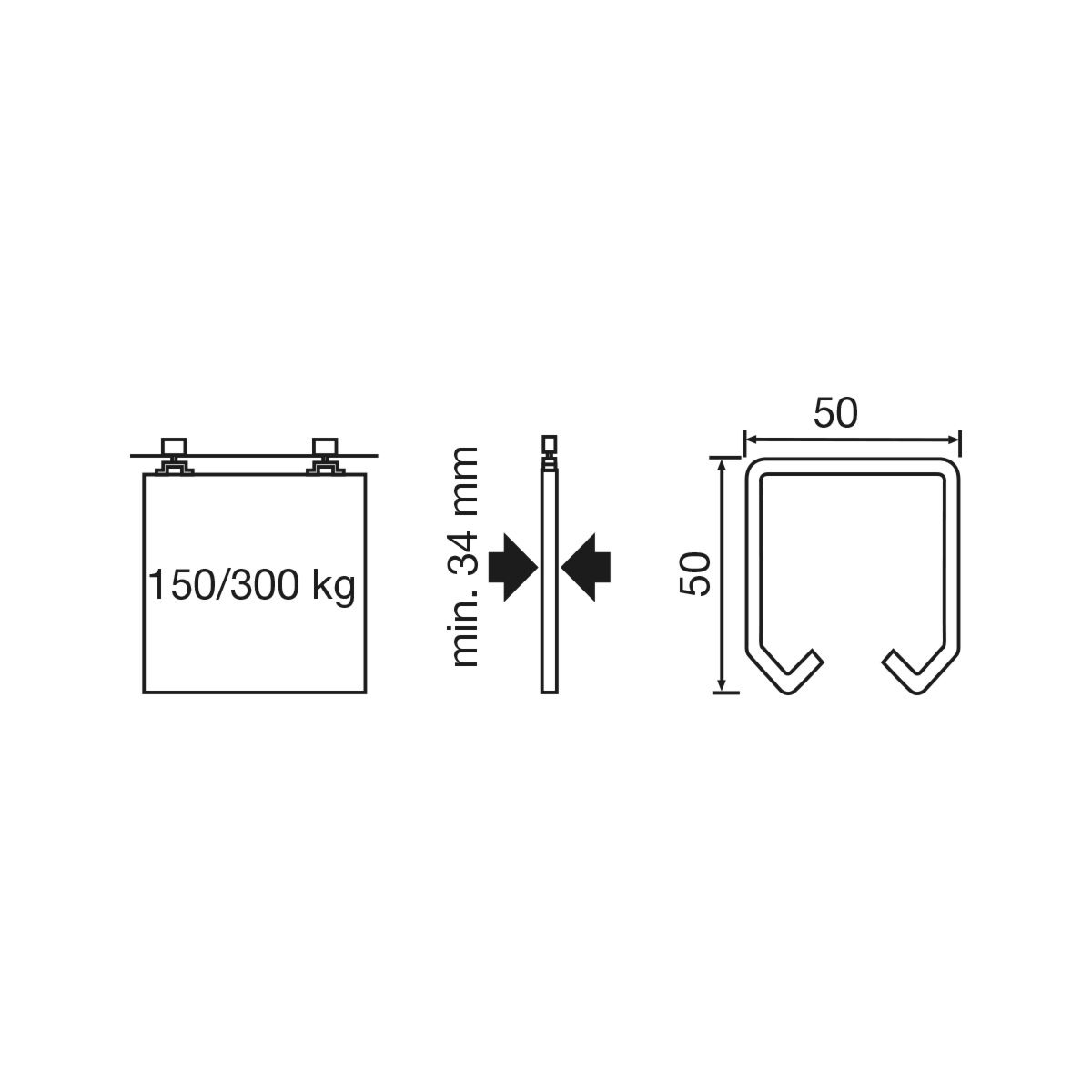 Serie K 150 300 De Klein Para Puertas Correderas De 150 Y 300 Kg