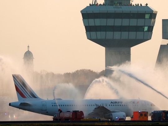 El último avión que despegó de Tegel el 8 de noviembre (AFP)